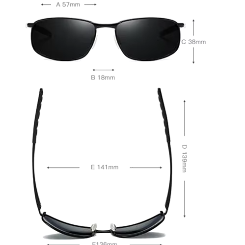 Polarized Men's Sunglasses casual Silver-Blue