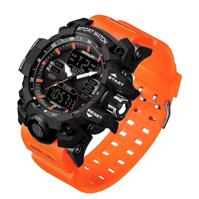 Luxury G Style Men's Electronic Sports Watch – LED Analog Digital Military Chronograph