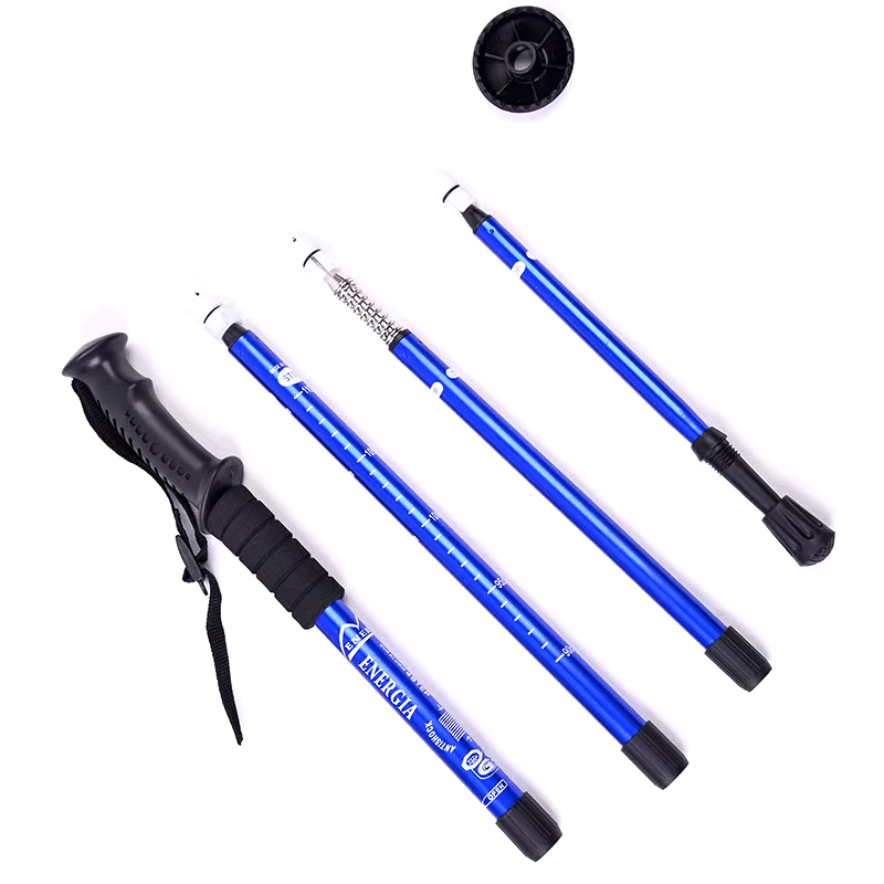 Outdoor Camping Telescopic Sticks / Poles – Alloy 4 Section Hiking Walking Sticks / Poles
