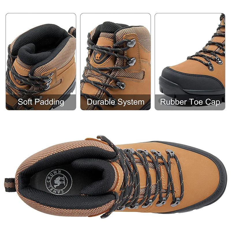 GOLDEN CAMEL Hiking Shoes – Waterproof Genuine Leather Boots