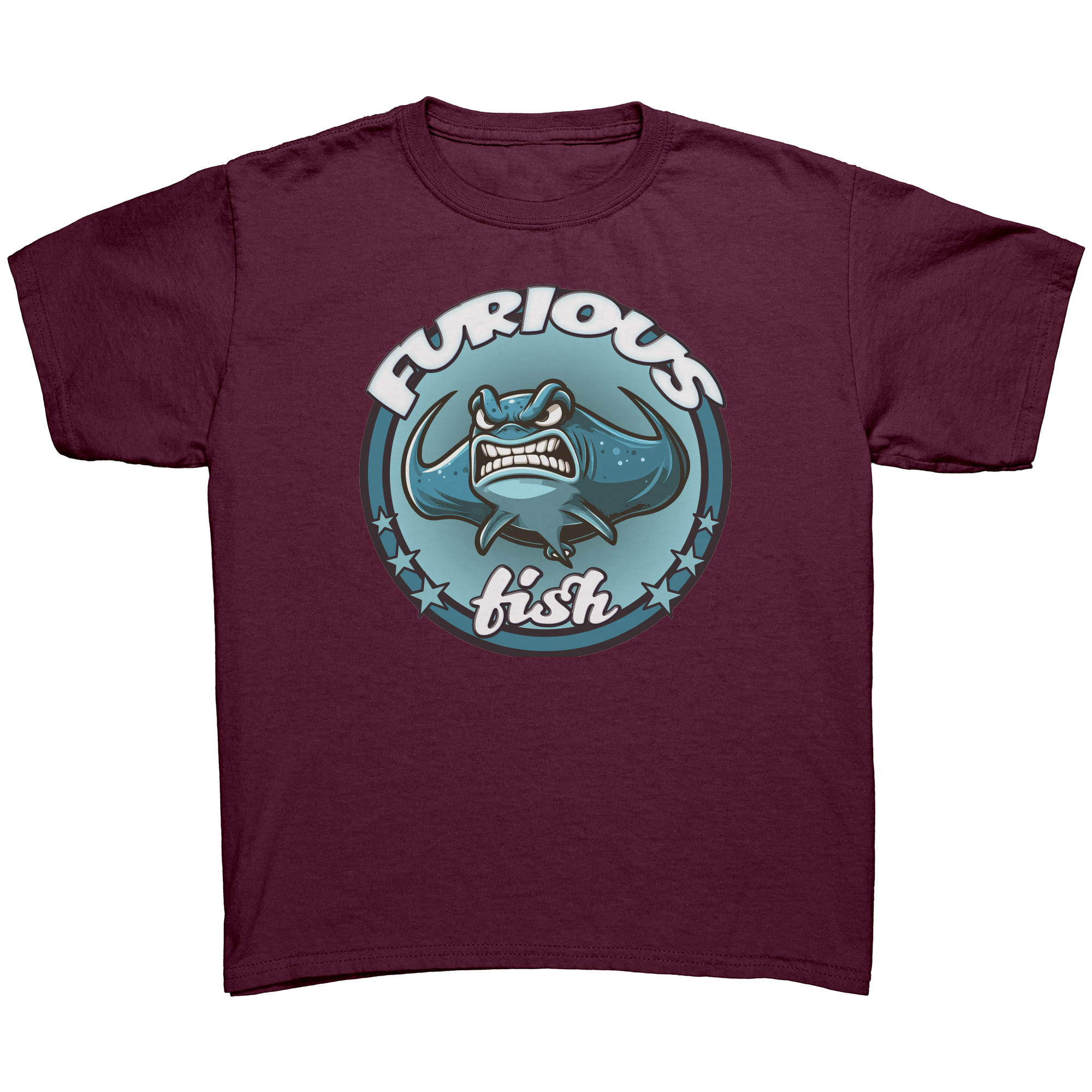 Aero_the_Stingray_T-Shirt__Children_Maroon_Mockup.png