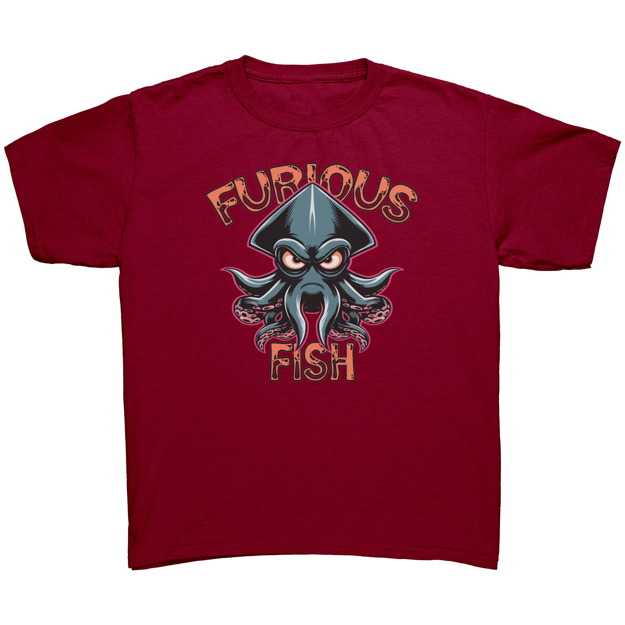 Dive into Fun with Squiggles the Squid! - Furious Fish (Children's Unisex)