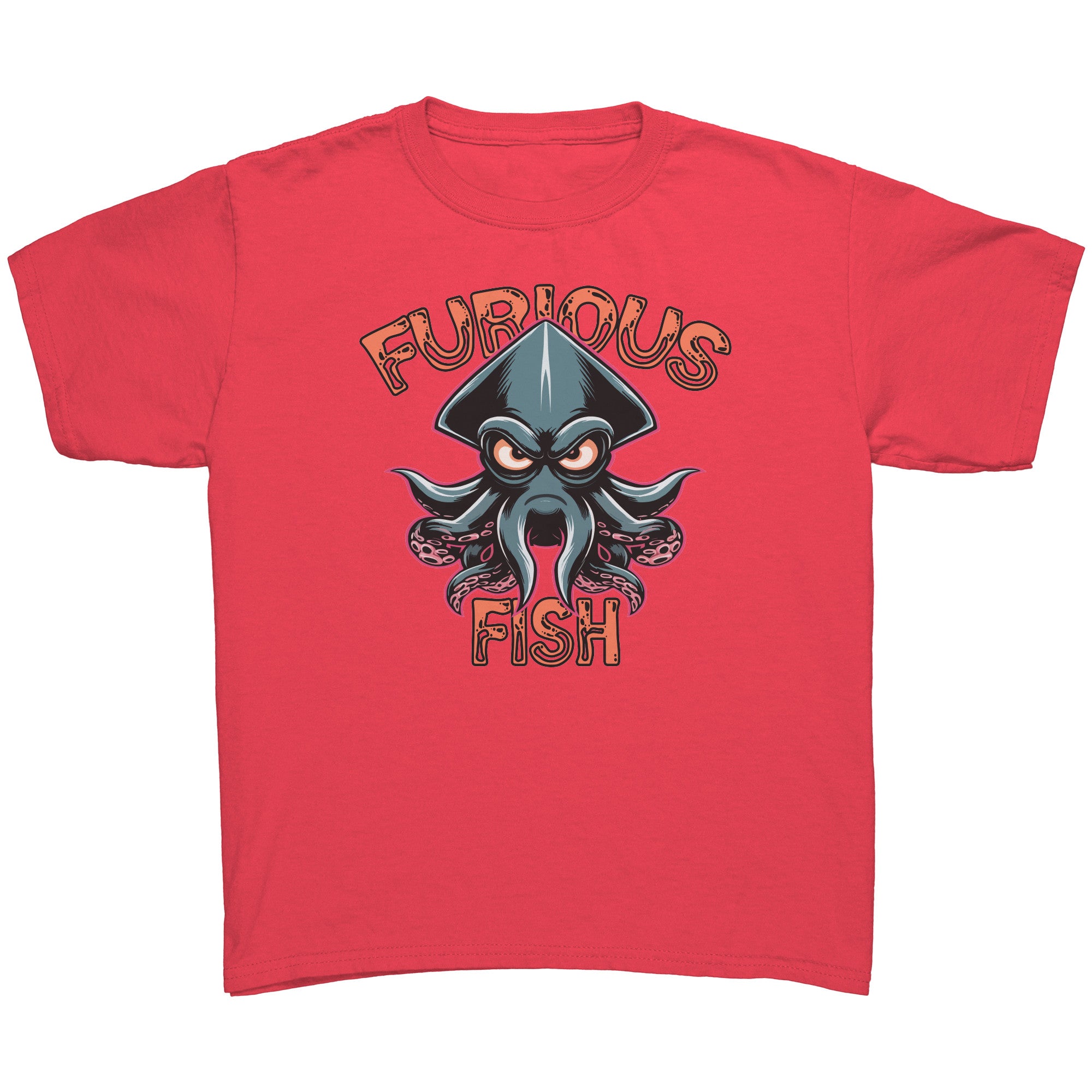 Dive into Fun with Squiggles the Squid! - Furious Fish (Children's Unisex)