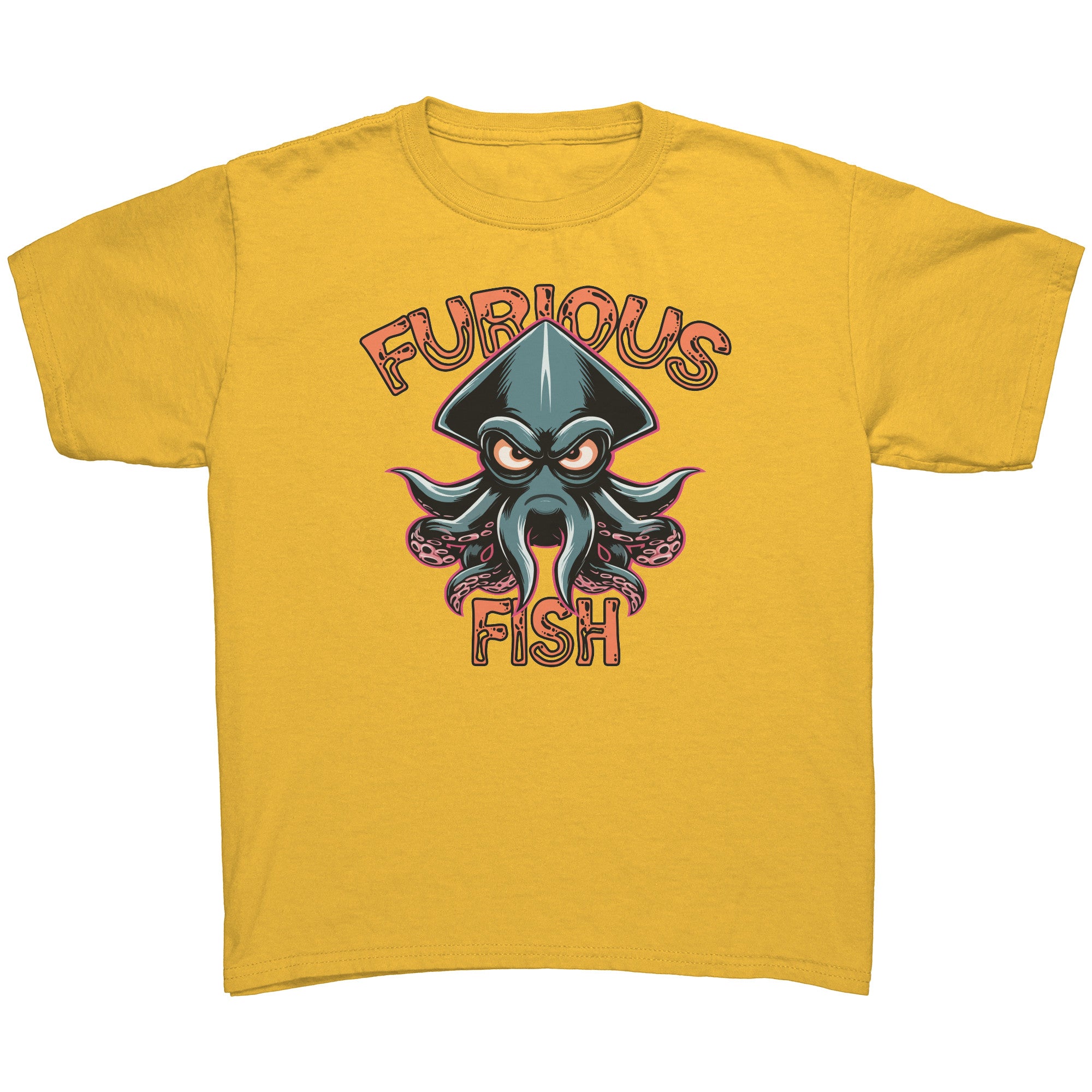 Dive into Fun with Squiggles the Squid! - Furious Fish (Children's Unisex)