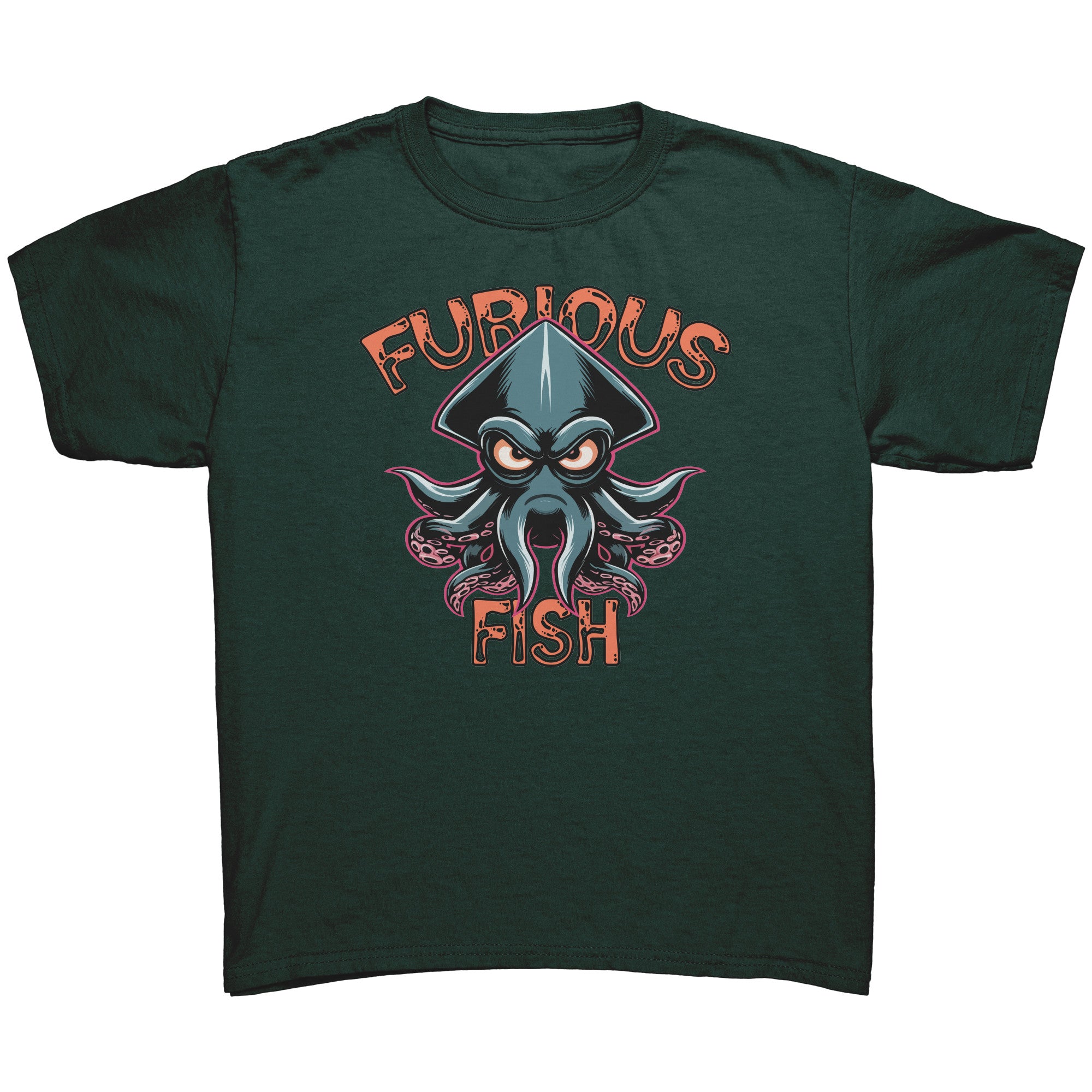 Dive into Fun with Squiggles the Squid! - Furious Fish (Children's Unisex)