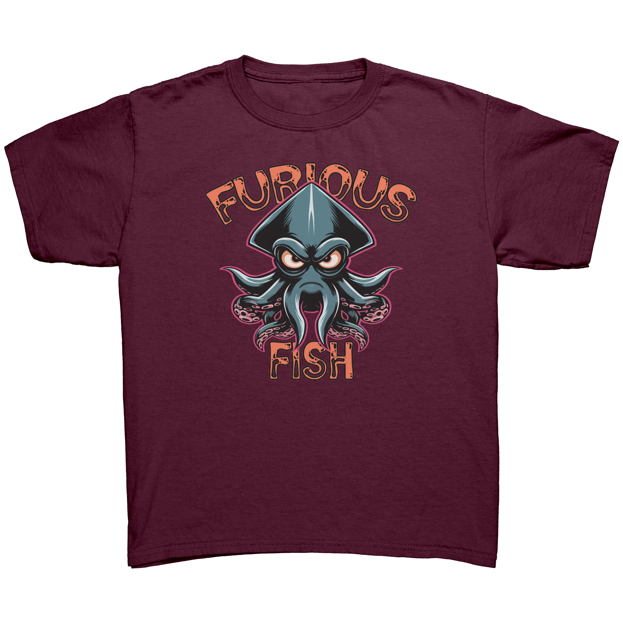 Dive into Fun with Squiggles the Squid! - Furious Fish (Children's Unisex)