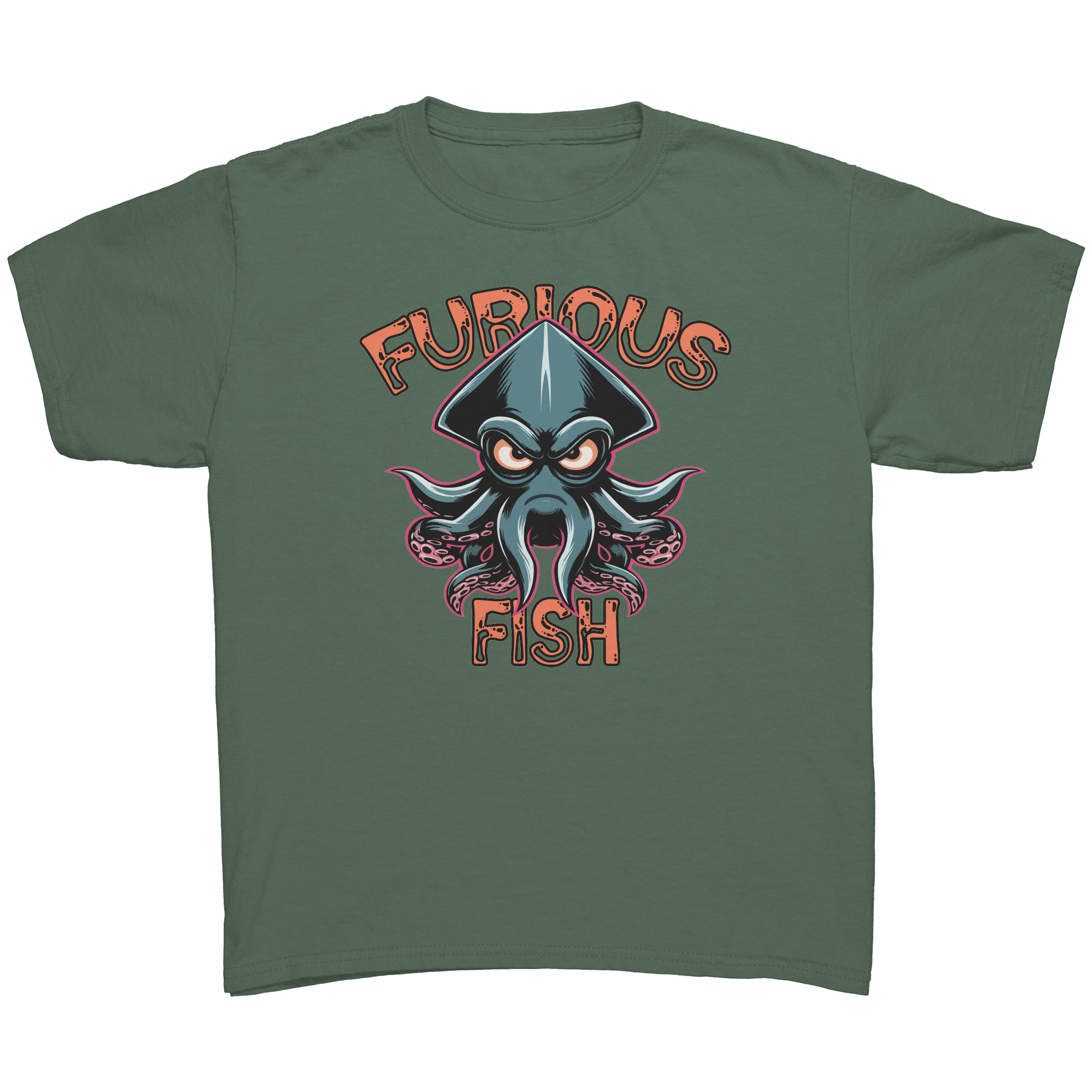 Dive into Fun with Squiggles the Squid! - Furious Fish (Children's Unisex)