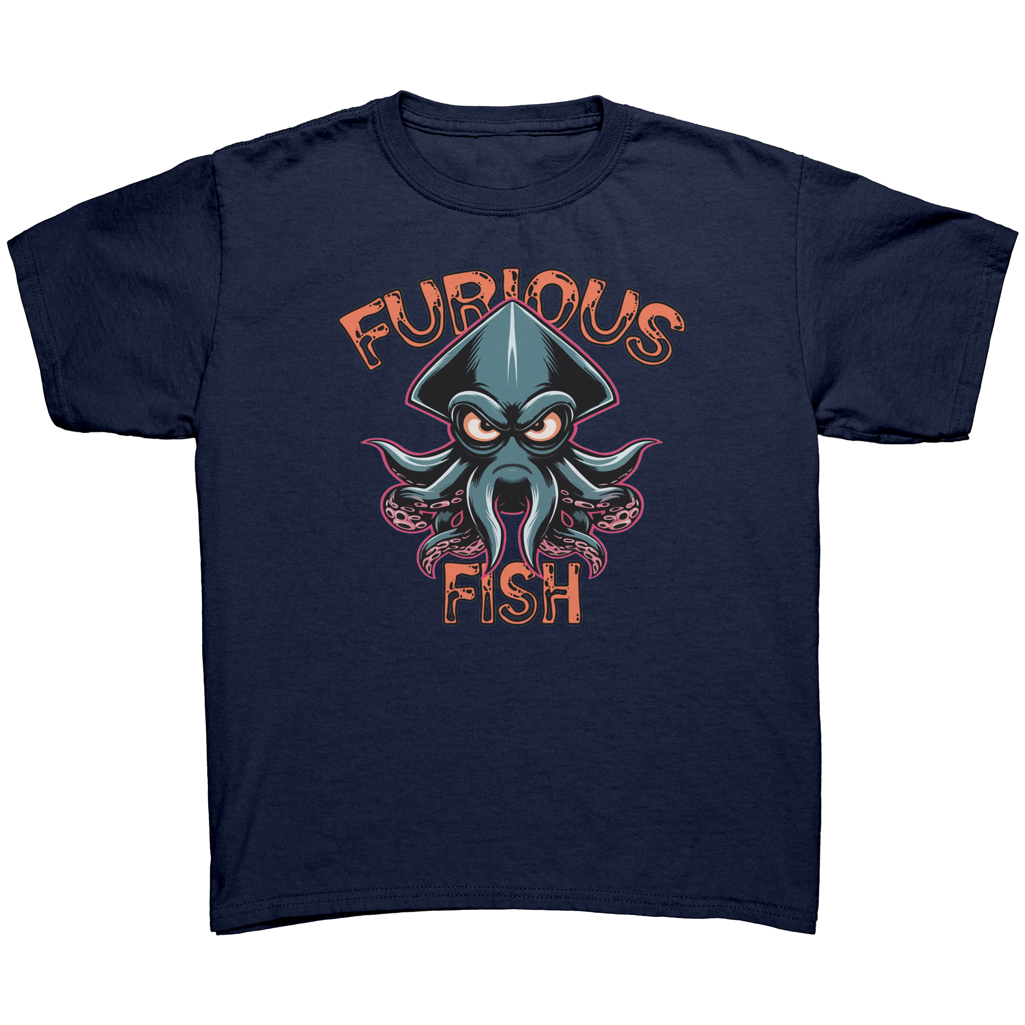 Dive into Fun with Squiggles the Squid! - Furious Fish (Children's Unisex)