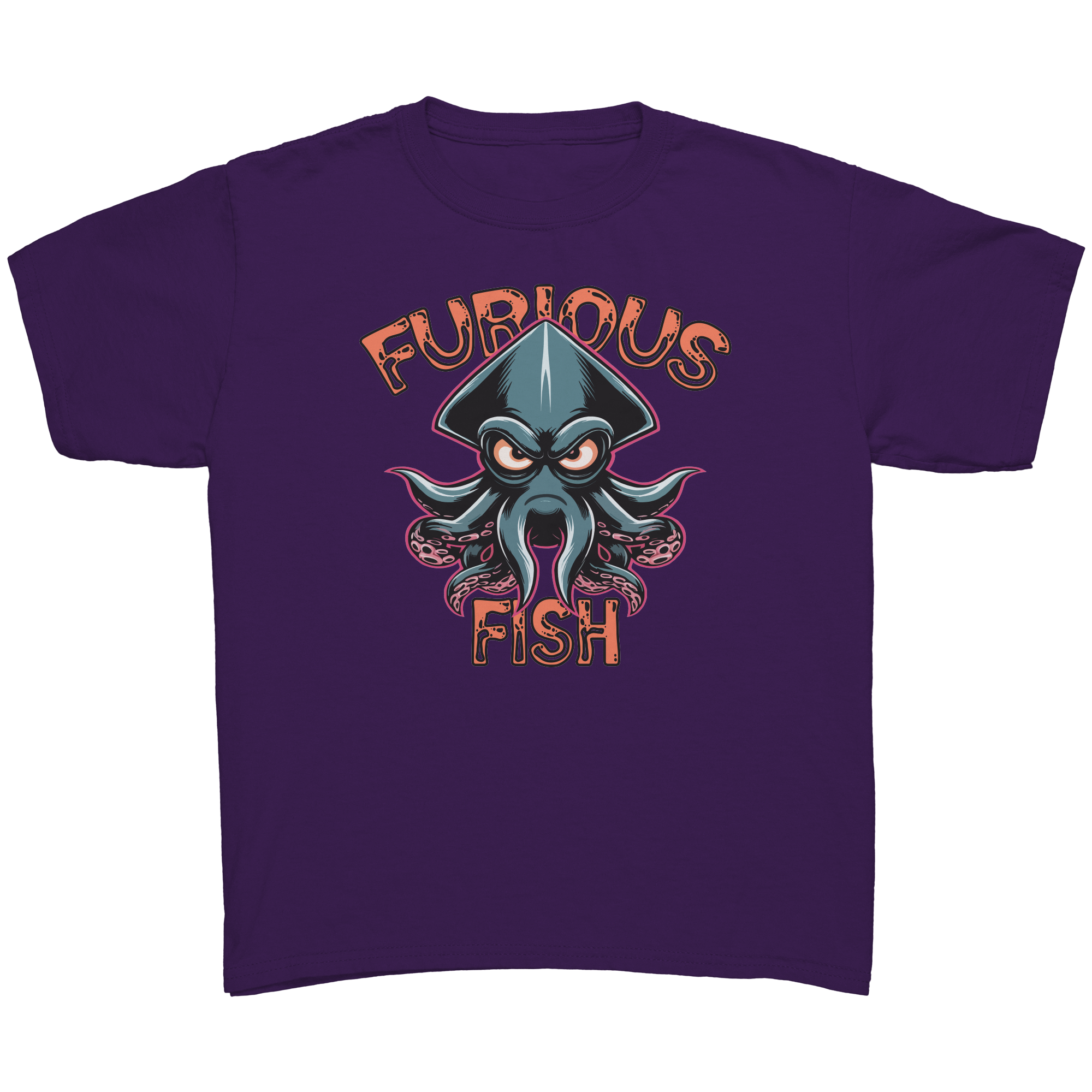 Dive into Fun with Squiggles the Squid! - Furious Fish (Children's Unisex)