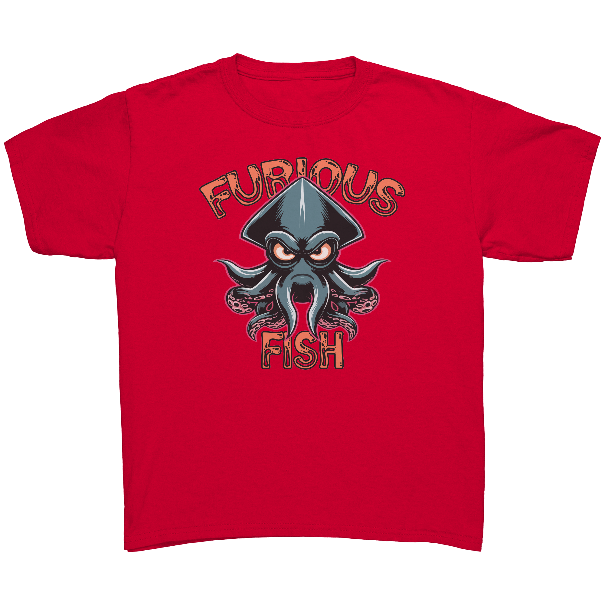 Dive into Fun with Squiggles the Squid! - Furious Fish (Children's Unisex)