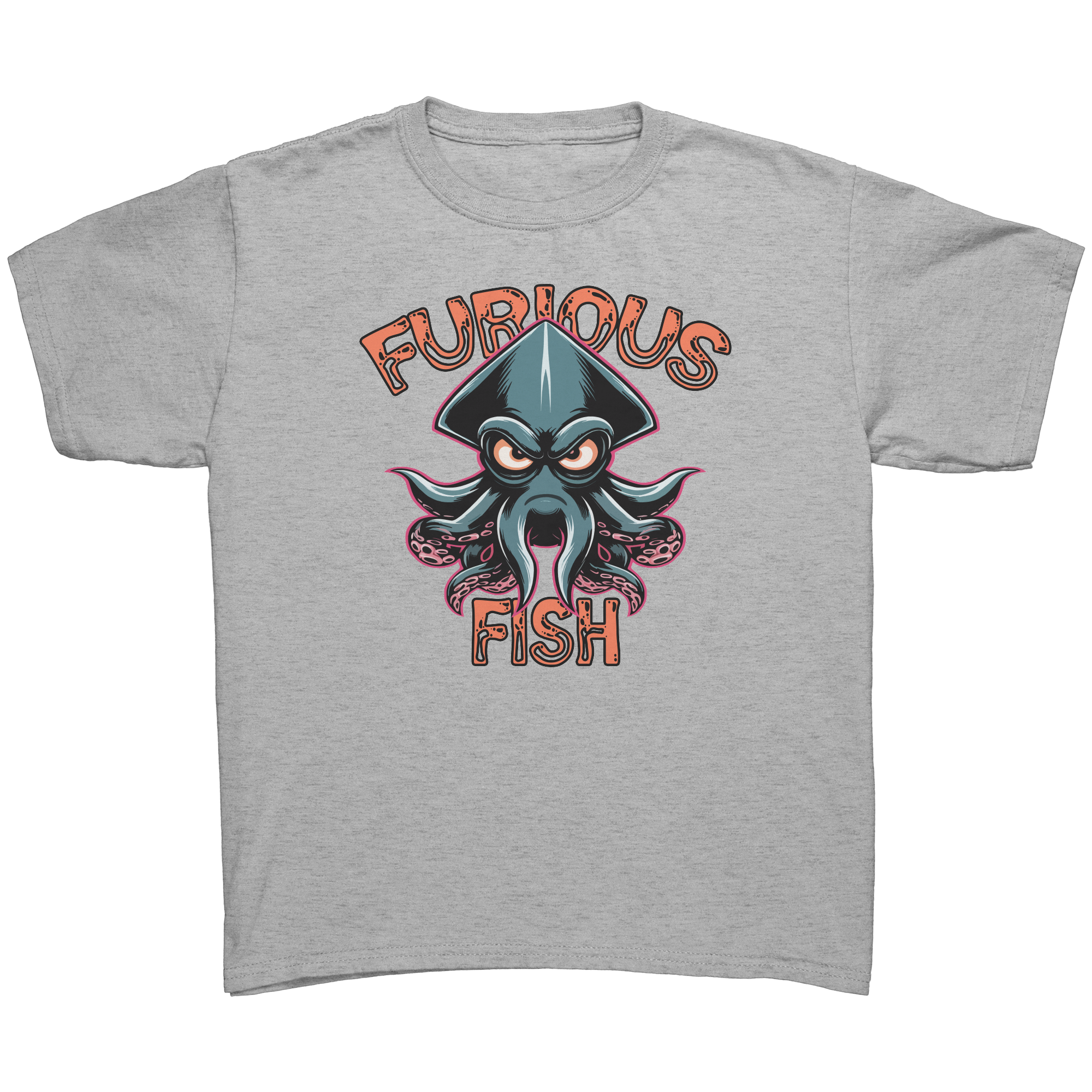 Dive into Fun with Squiggles the Squid! - Furious Fish (Children's Unisex)