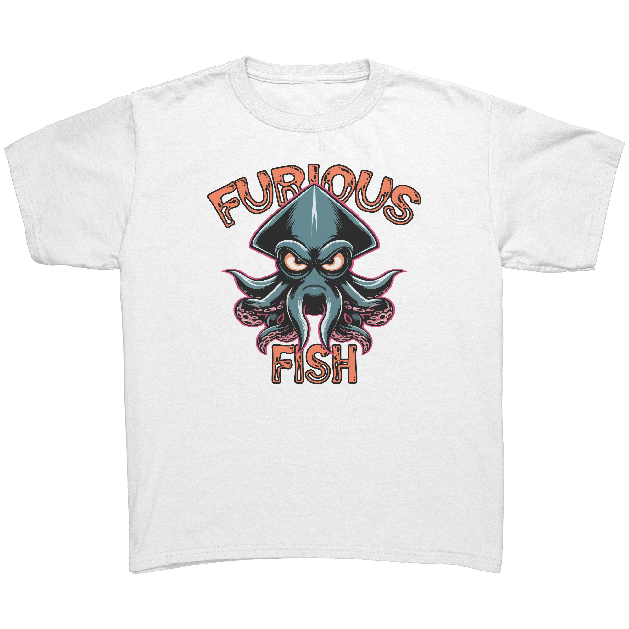 Dive into Fun with Squiggles the Squid! - Furious Fish (Children's Unisex)