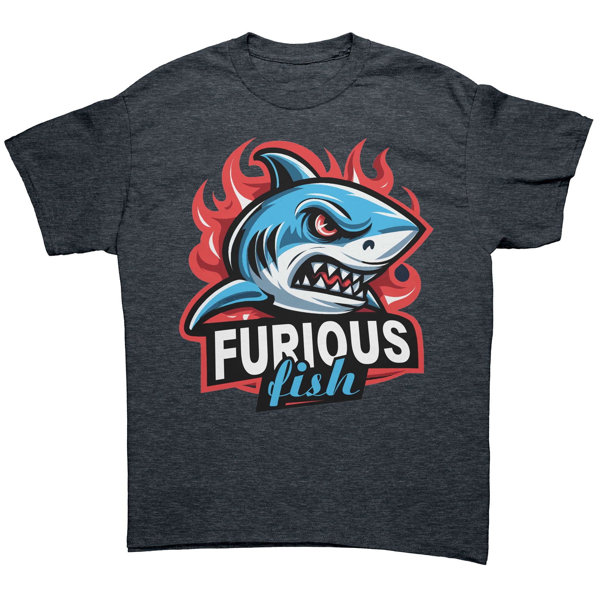 Dive into fierce fashion with Sammy the Shark - Furious Fish Brand (Adult Unisex)