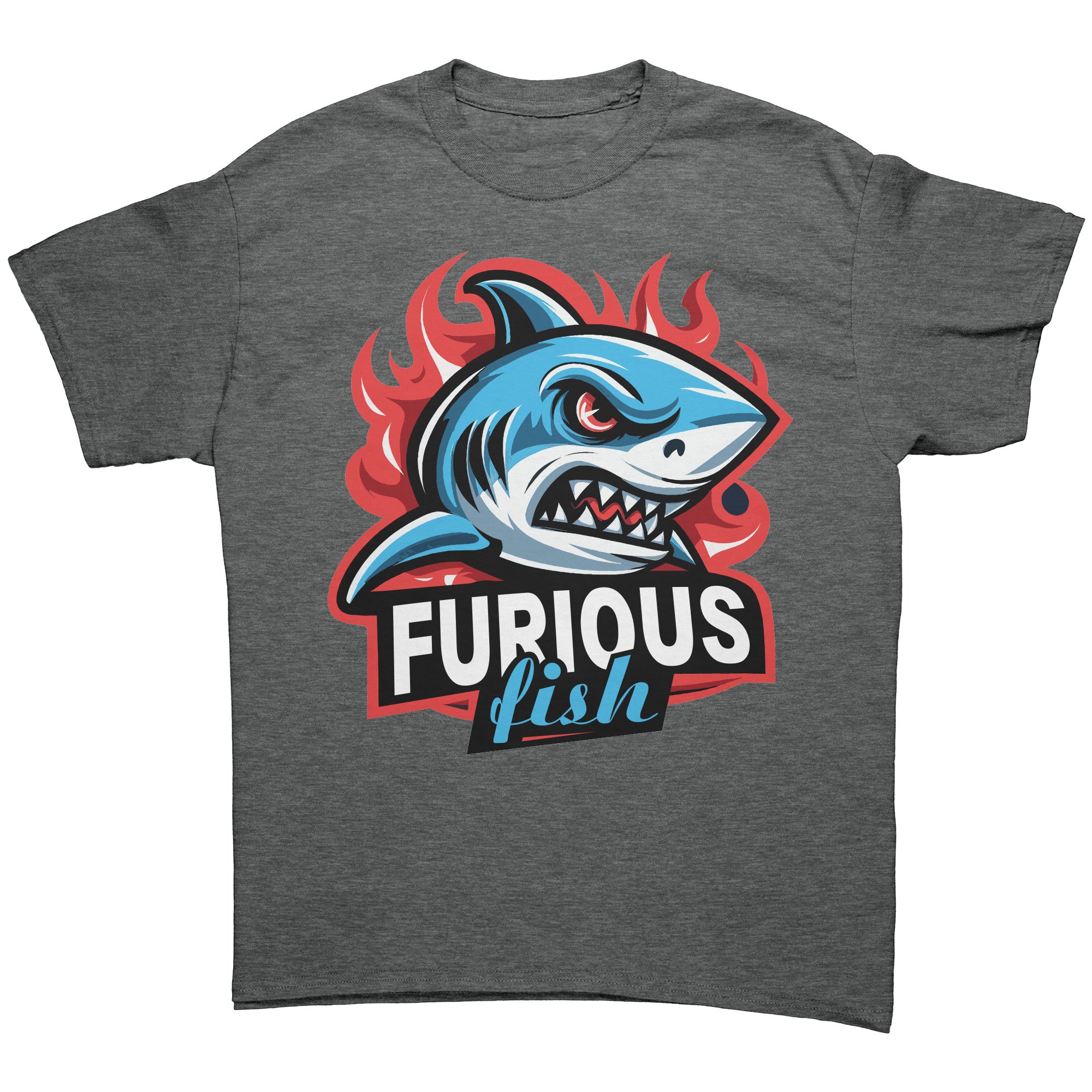Dive into fierce fashion with Sammy the Shark - Furious Fish Brand (Adult Unisex)