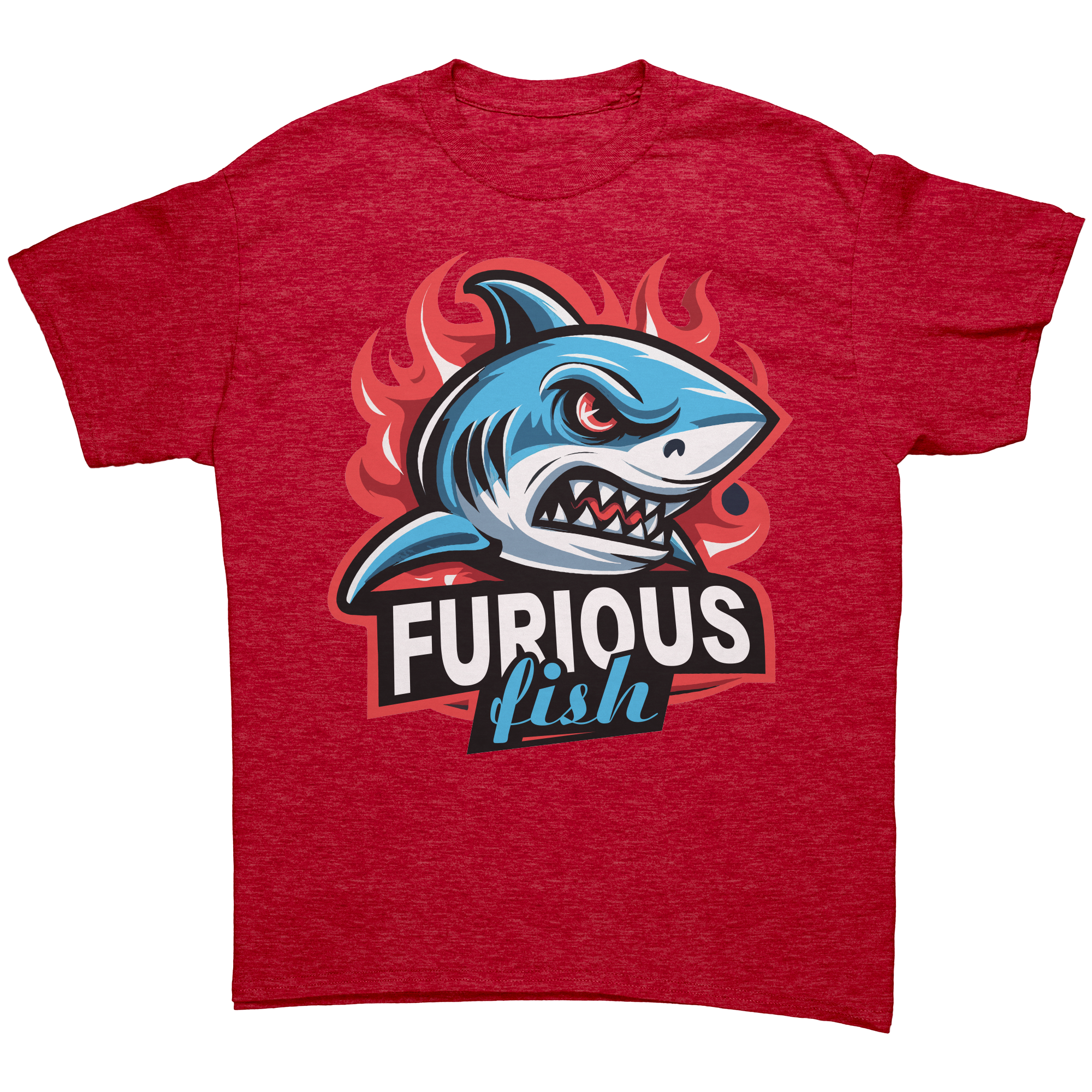 Dive into fierce fashion with Sammy the Shark - Furious Fish Brand (Adult Unisex)