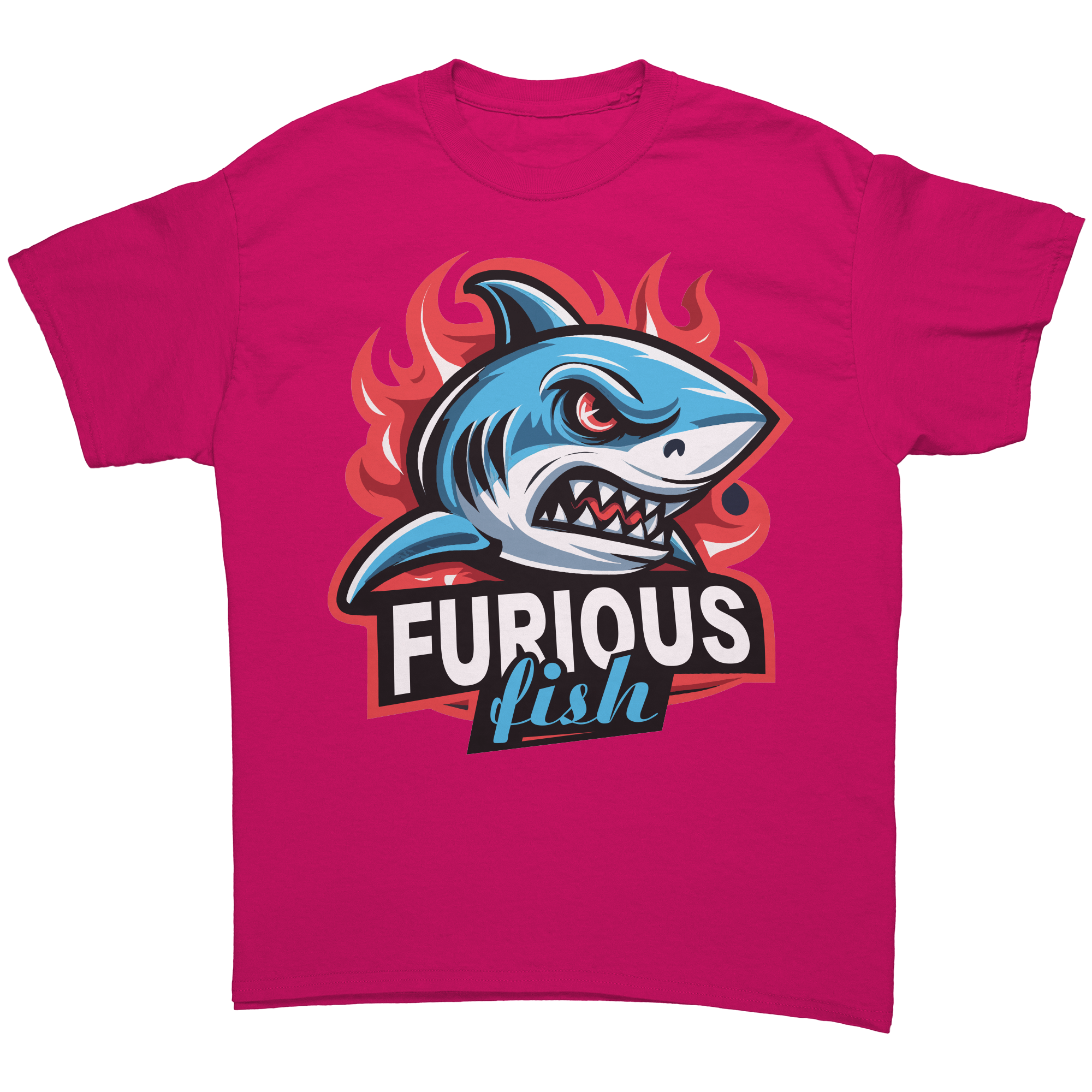 Dive into fierce fashion with Sammy the Shark - Furious Fish Brand (Adult Unisex)