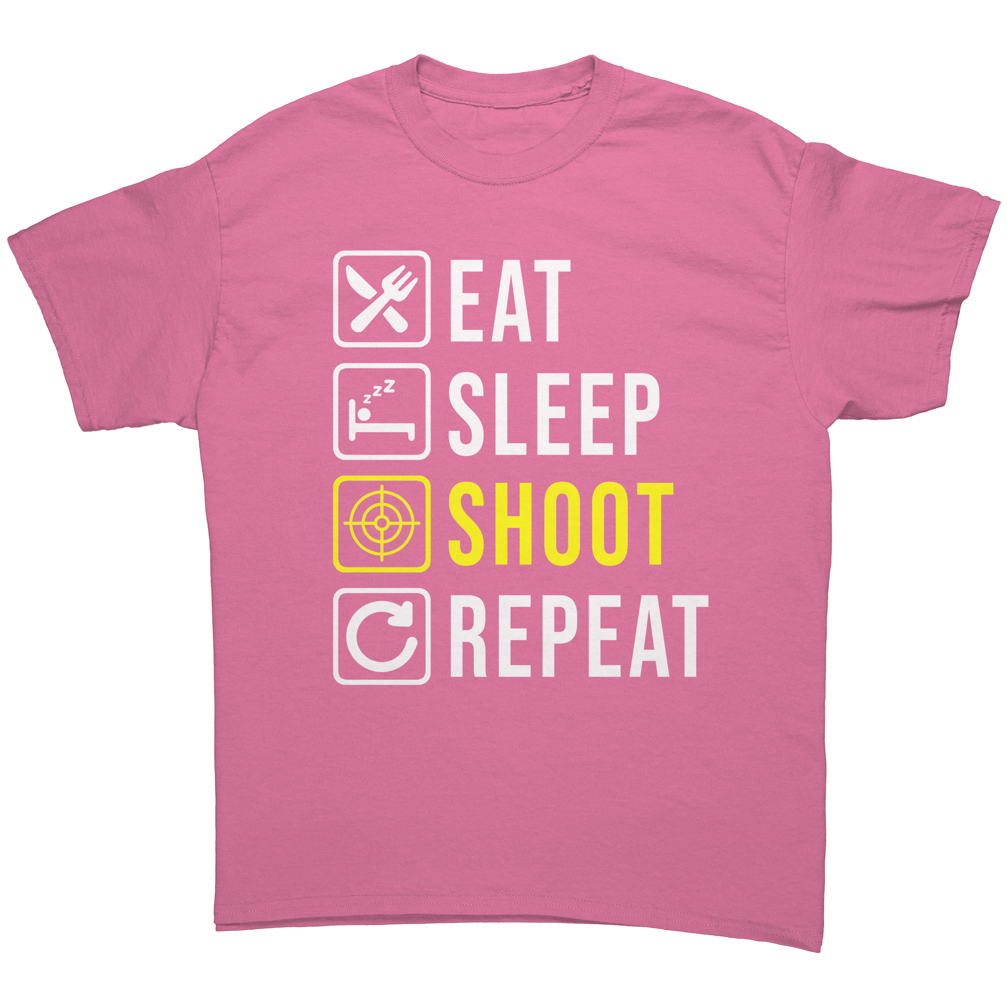 Eat_Sleep_Shoot_Repeat_T-Shirt_Azalea_Front_Mockup.png