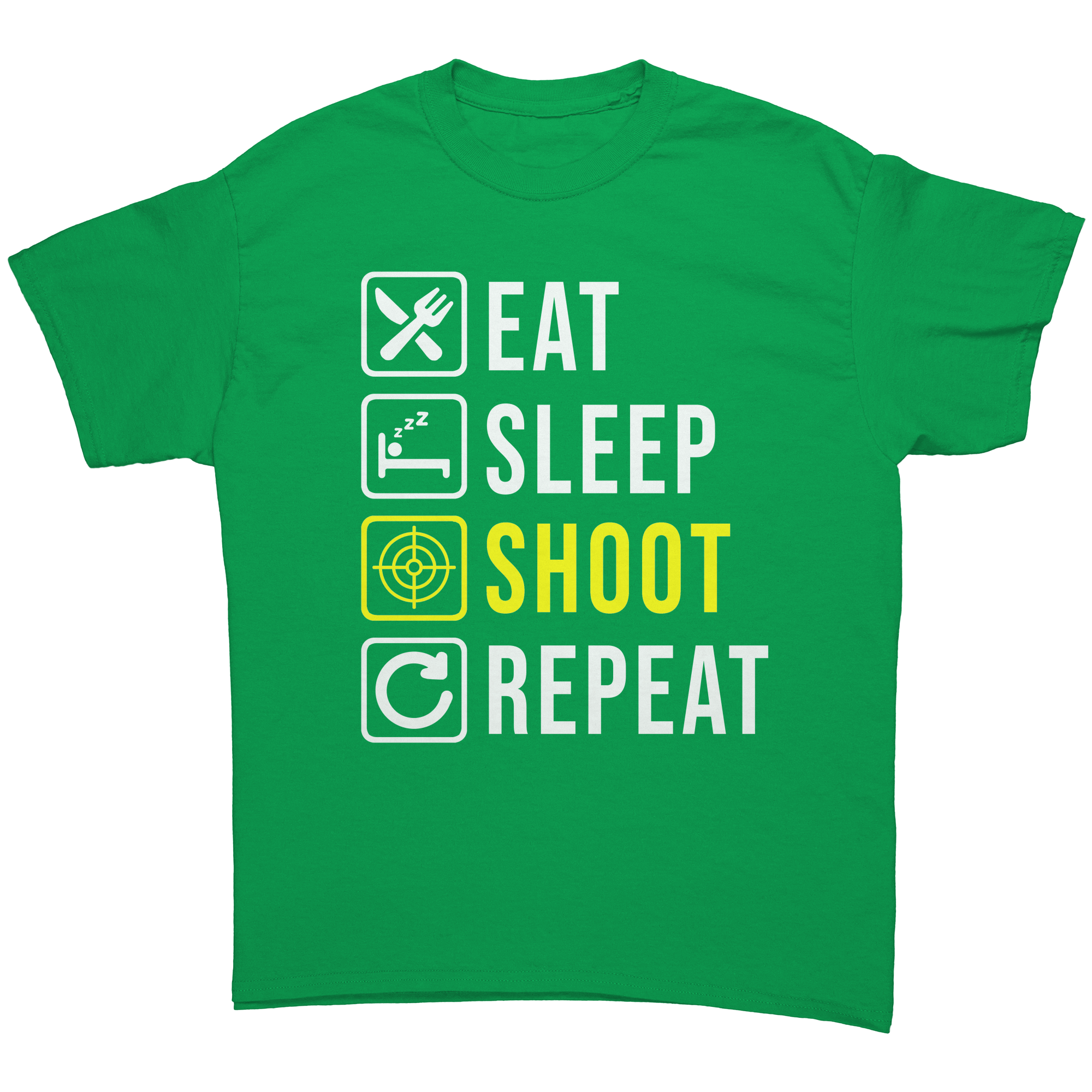 Eat_Sleep_Shoot_Repeat_T-Shirt_Irish_Green_Mockup.png
