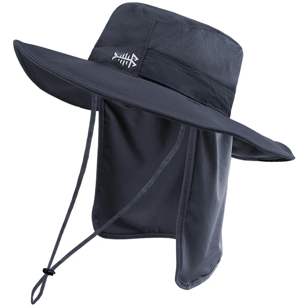 UPF 50+ UV Protection Bucket Hat – Water-Resistant, Wide Brim Tactical Hat for Outdoor Adventures