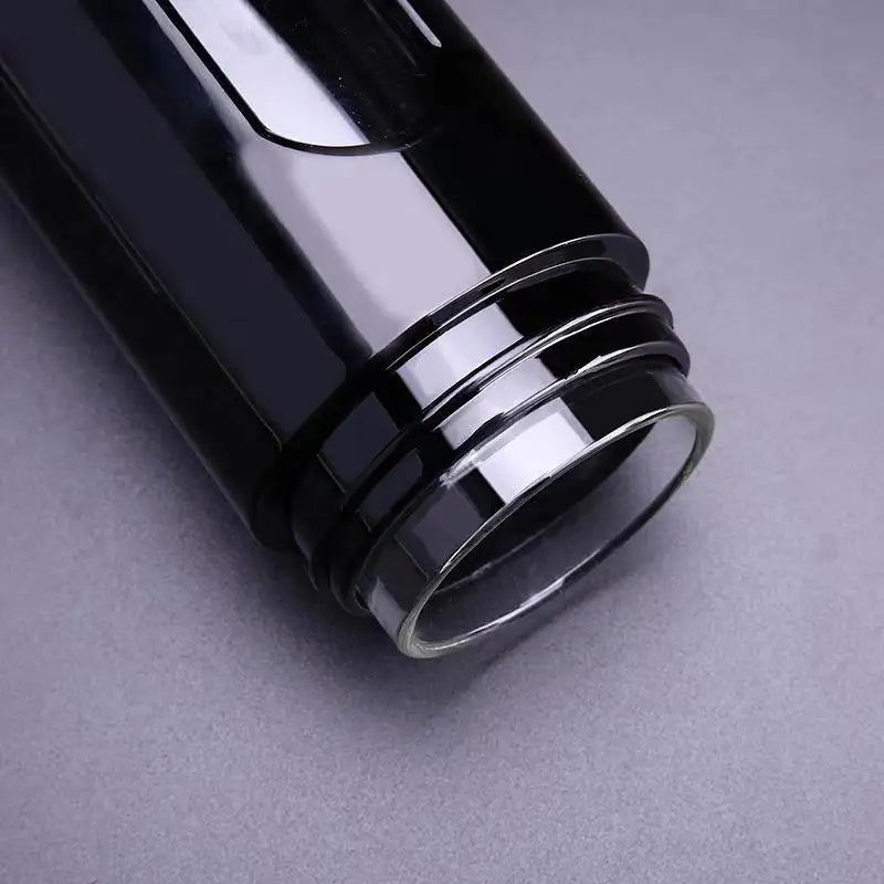 Glass Water Bottle with Portable Double Cup Lid