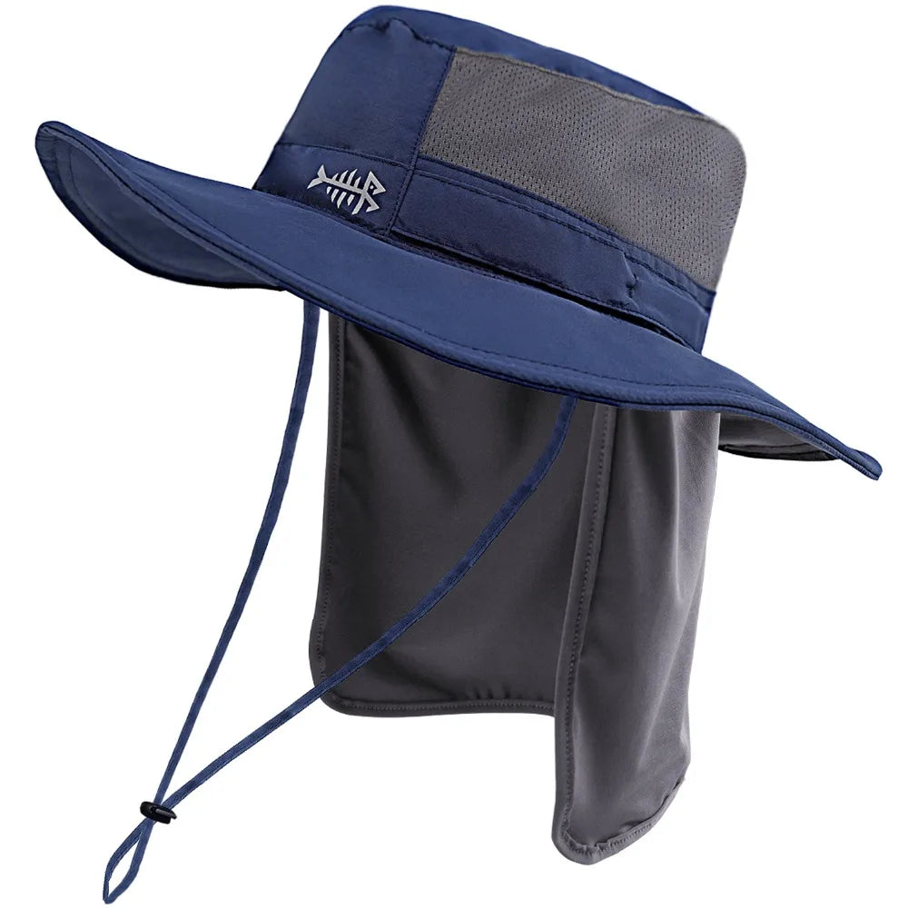 UPF 50+ UV Protection Bucket Hat – Water-Resistant, Wide Brim Tactical Hat for Outdoor Adventures