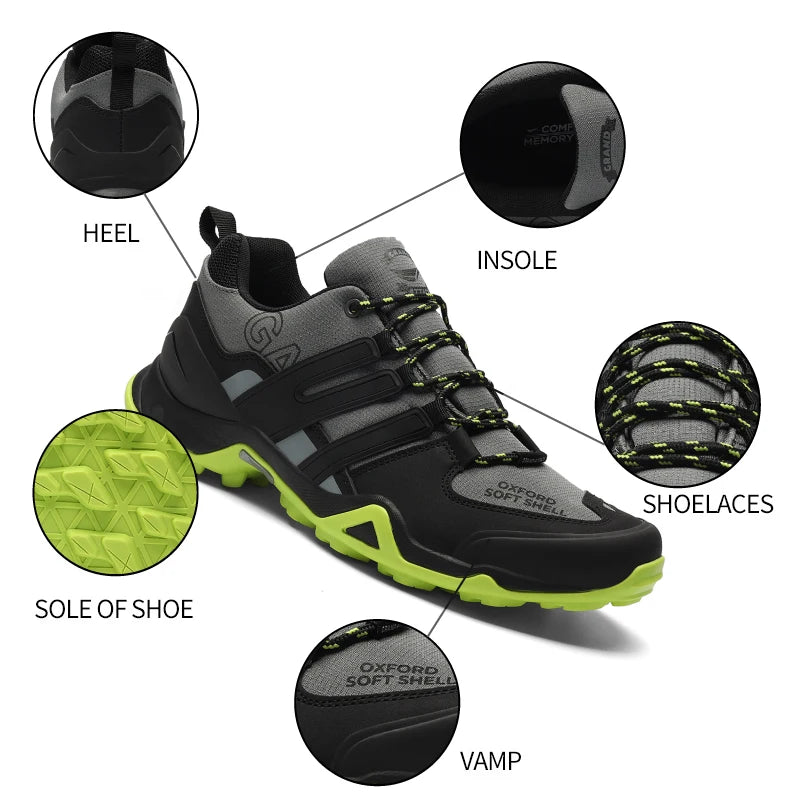 Grand Attack Waterproof Outdoor Hiking Shoes – Non-Slip Trekking Sneakers