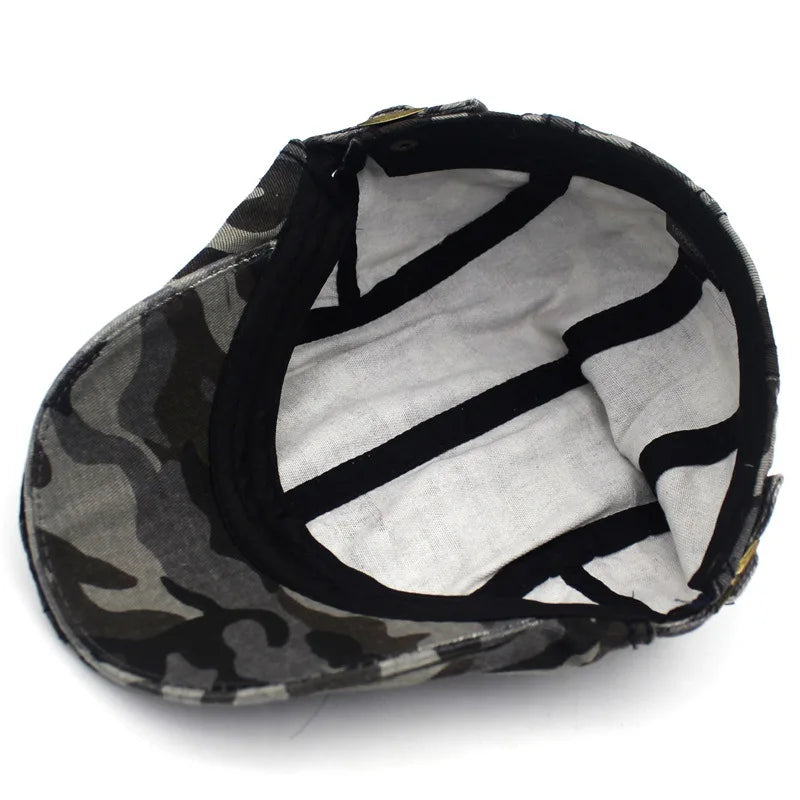 Camouflage Print Newsboy Caps – Stylish and Functional