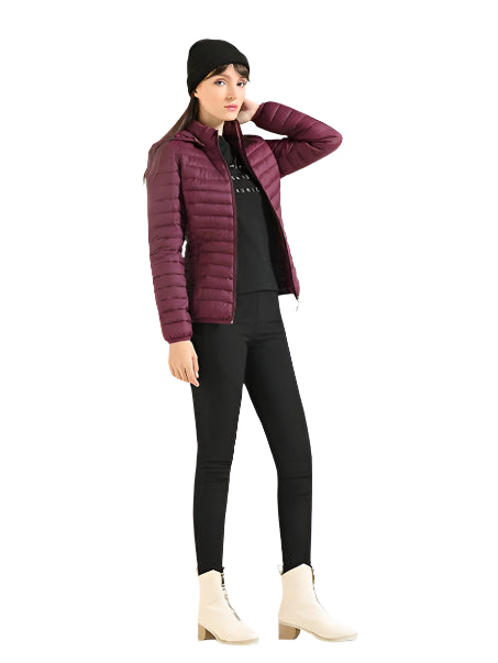 Women’s Lightweight Hooded Puffer Jacket – Warm, Waterproof & Stylish