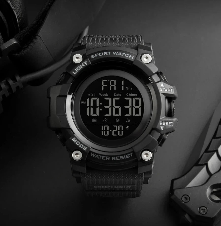 SKMEI Shockproof 2-Time Sport Watch – Durable, Waterproof & Multifunctional
