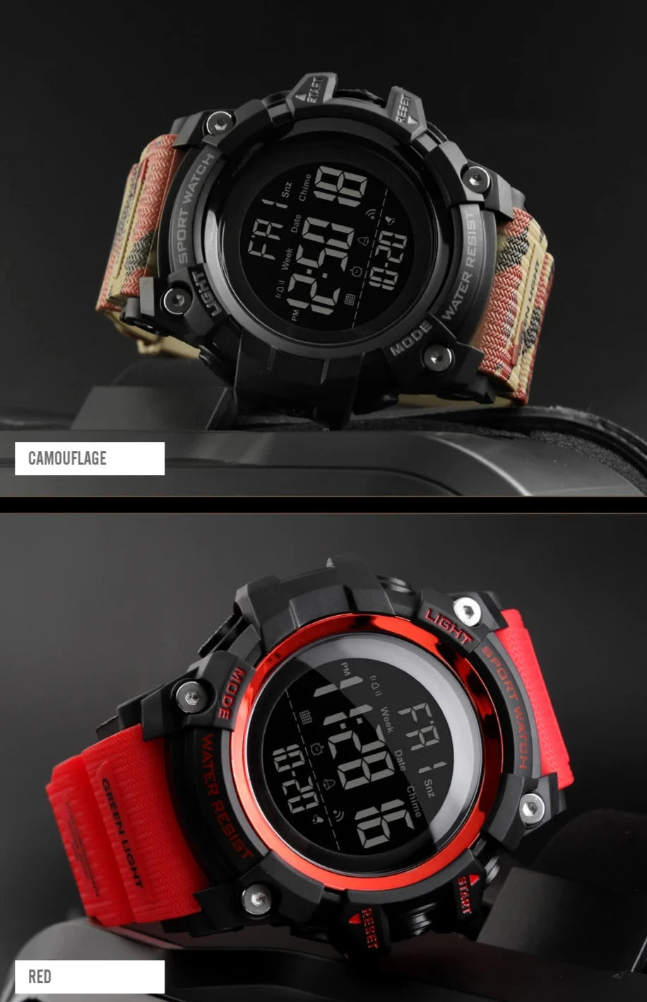 SKMEI Shockproof 2-Time Sport Watch – Durable, Waterproof & Multifunctional