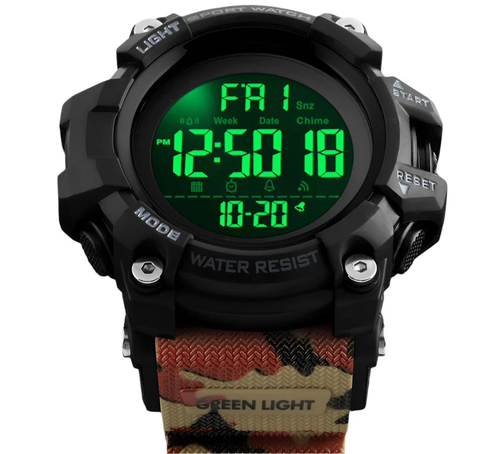SKMEI Shockproof 2-Time Sport Watch – Durable, Waterproof & Multifunctional