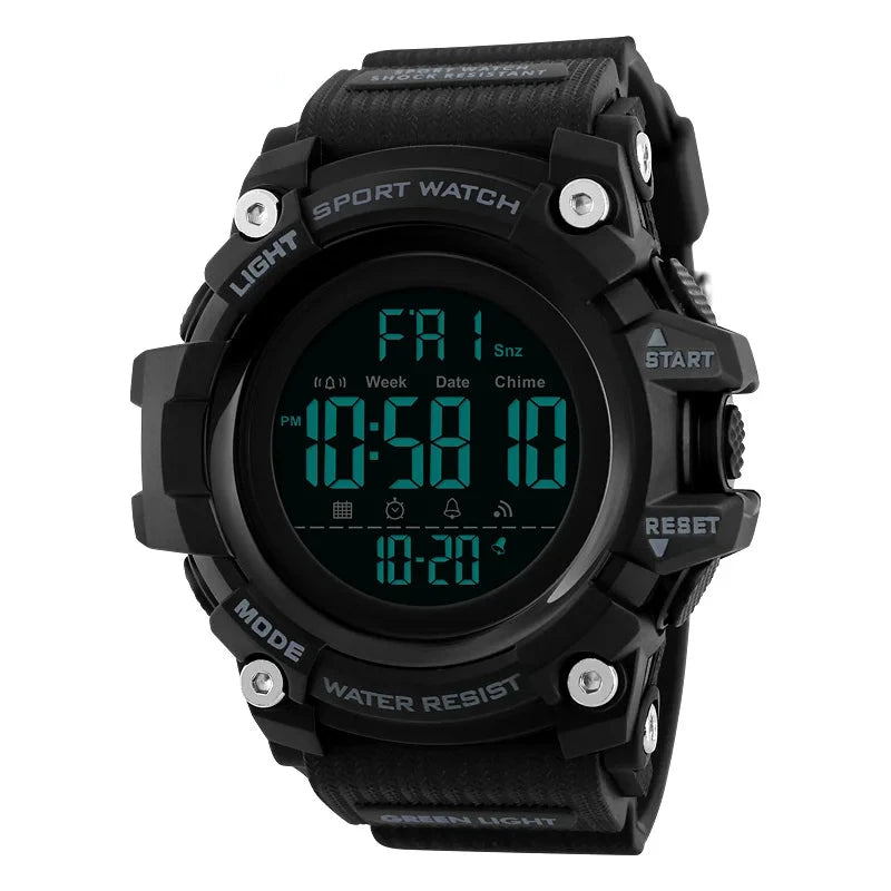 SKMEI Shockproof 2-Time Sport Watch – Durable, Waterproof & Multifunctional