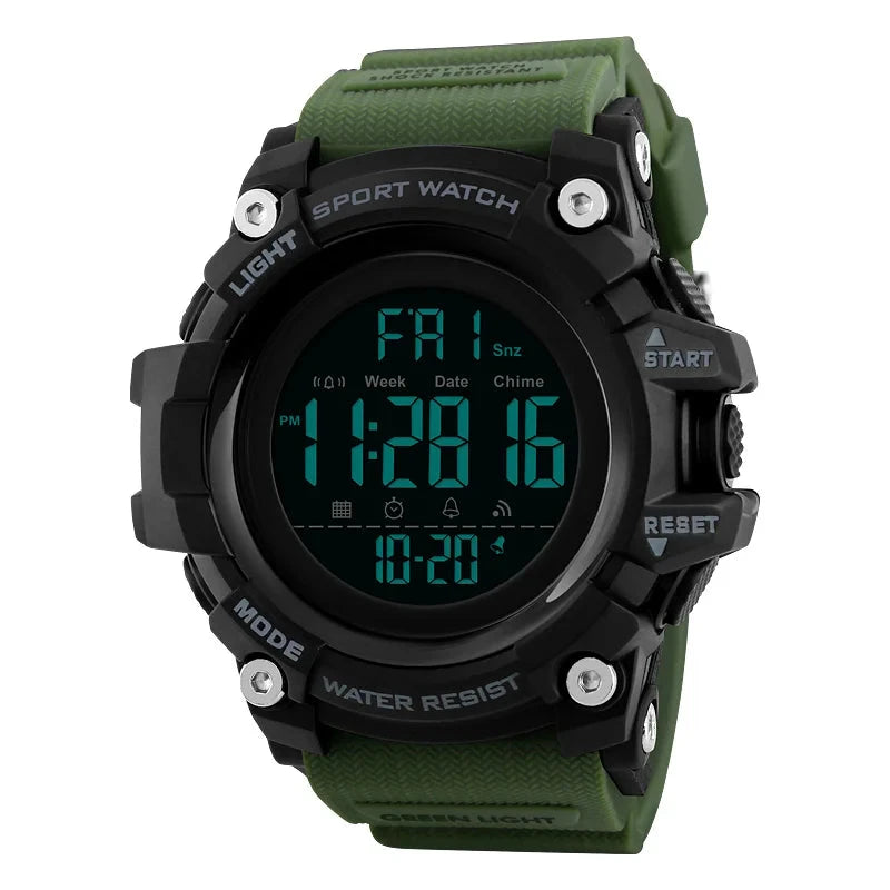 SKMEI Shockproof 2-Time Sport Watch – Durable, Waterproof & Multifunctional
