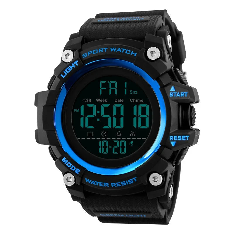 SKMEI Shockproof 2-Time Sport Watch – Durable, Waterproof & Multifunctional