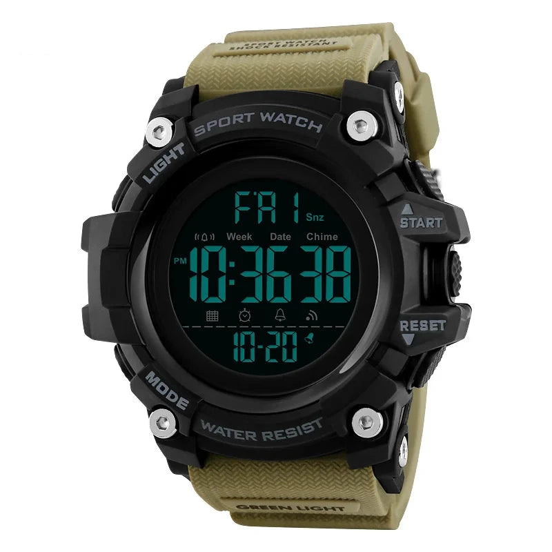 SKMEI Shockproof 2-Time Sport Watch – Durable, Waterproof & Multifunctional