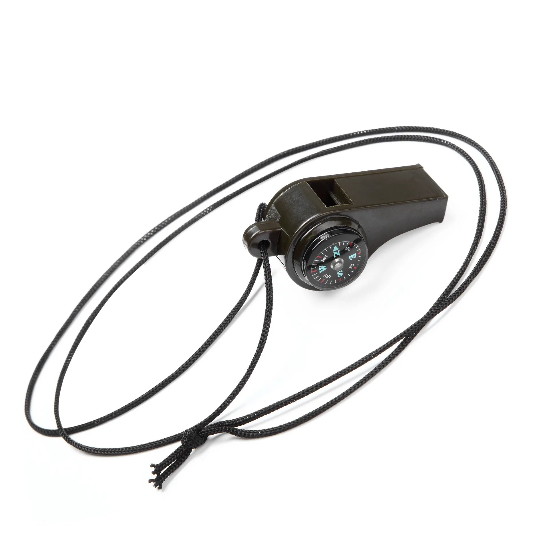 Three-in-One Survival Whistle, Thermometer, and Compass