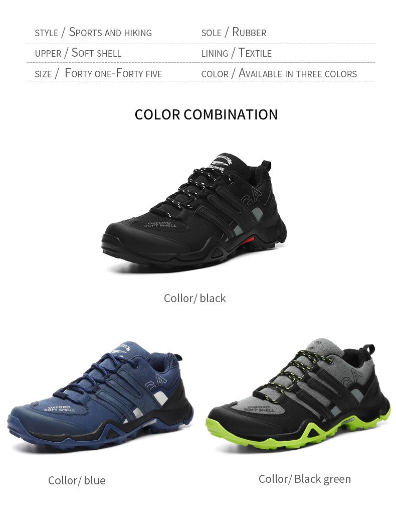 Grand Attack Waterproof Outdoor Hiking Shoes – Non-Slip Trekking Sneakers