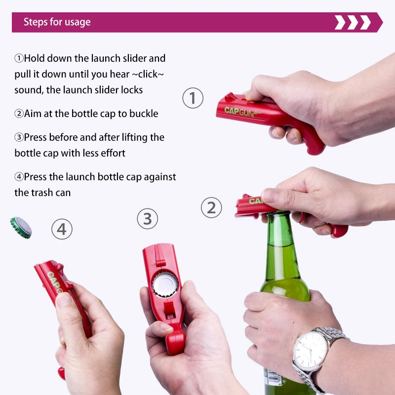 Bottle Cap Launcher Opener – Fun & Functional Bar Gadget