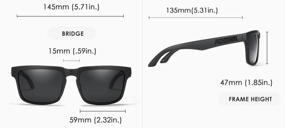 Polarized Square Sunglasses – Stylish & Durable for Men and Women