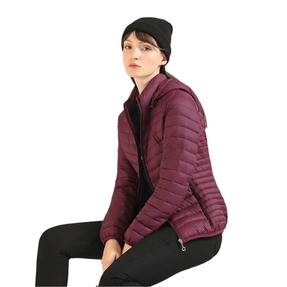 Women’s Lightweight Hooded Puffer Jacket – Warm, Waterproof & Stylish