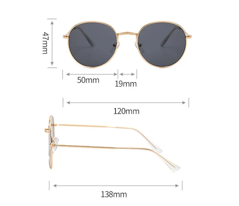 Classic Small Frame Round Sunglasses – Timeless Elegance
