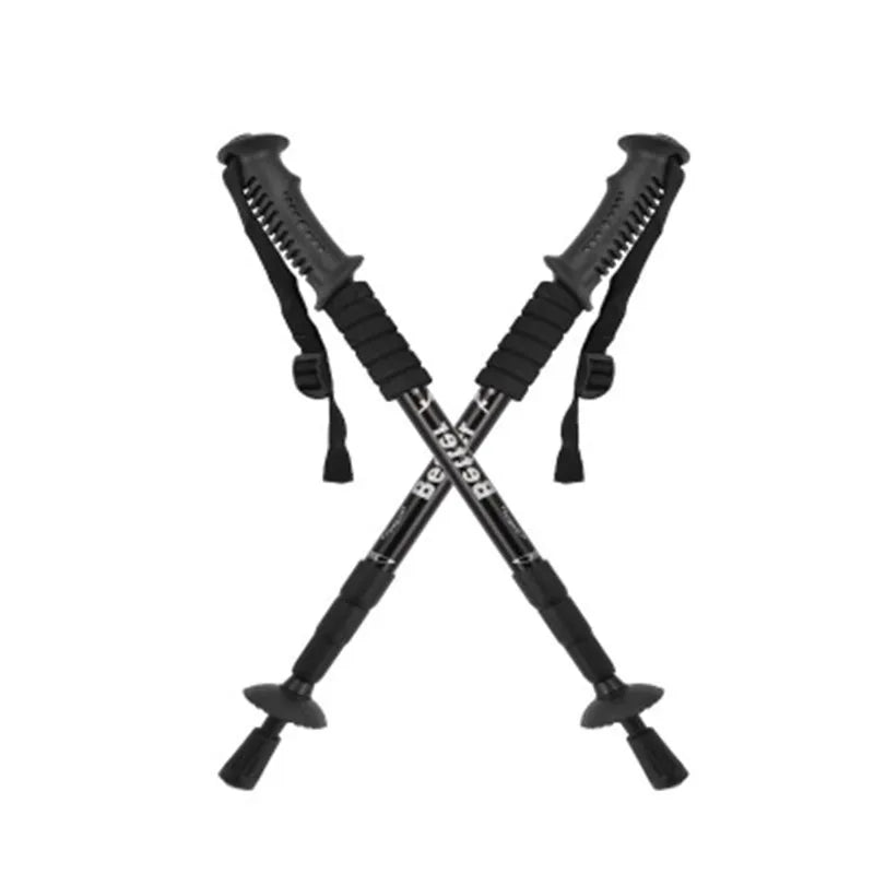 Outdoor Camping Telescopic Sticks / Poles – Alloy 4 Section Hiking Walking Sticks / Poles