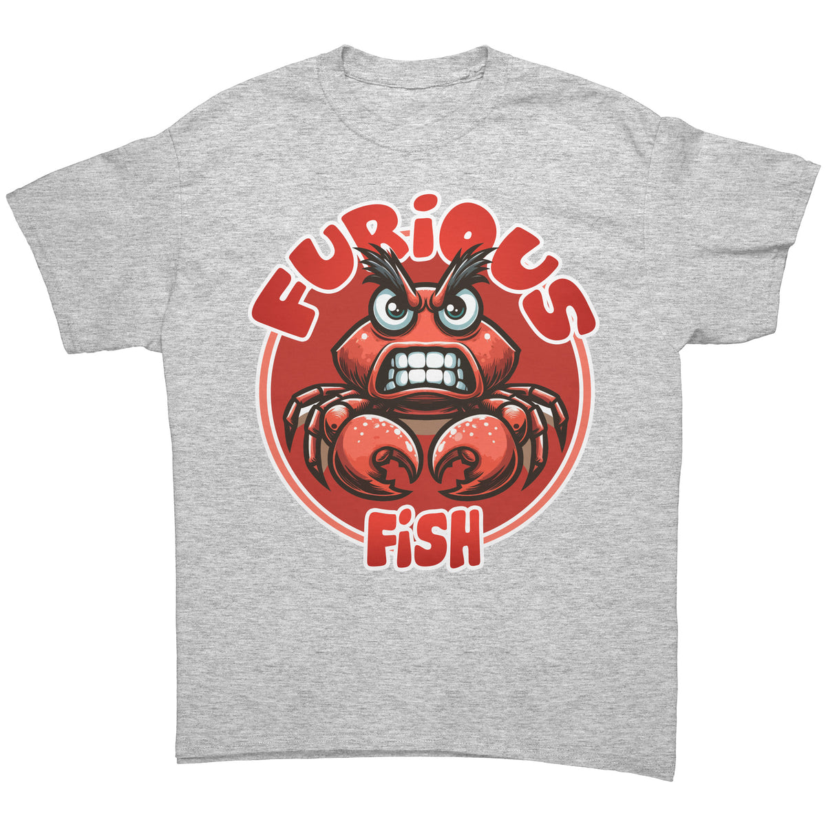 Pinchy the Crab T-Shirt – Furious Fish (Adult Unisex)