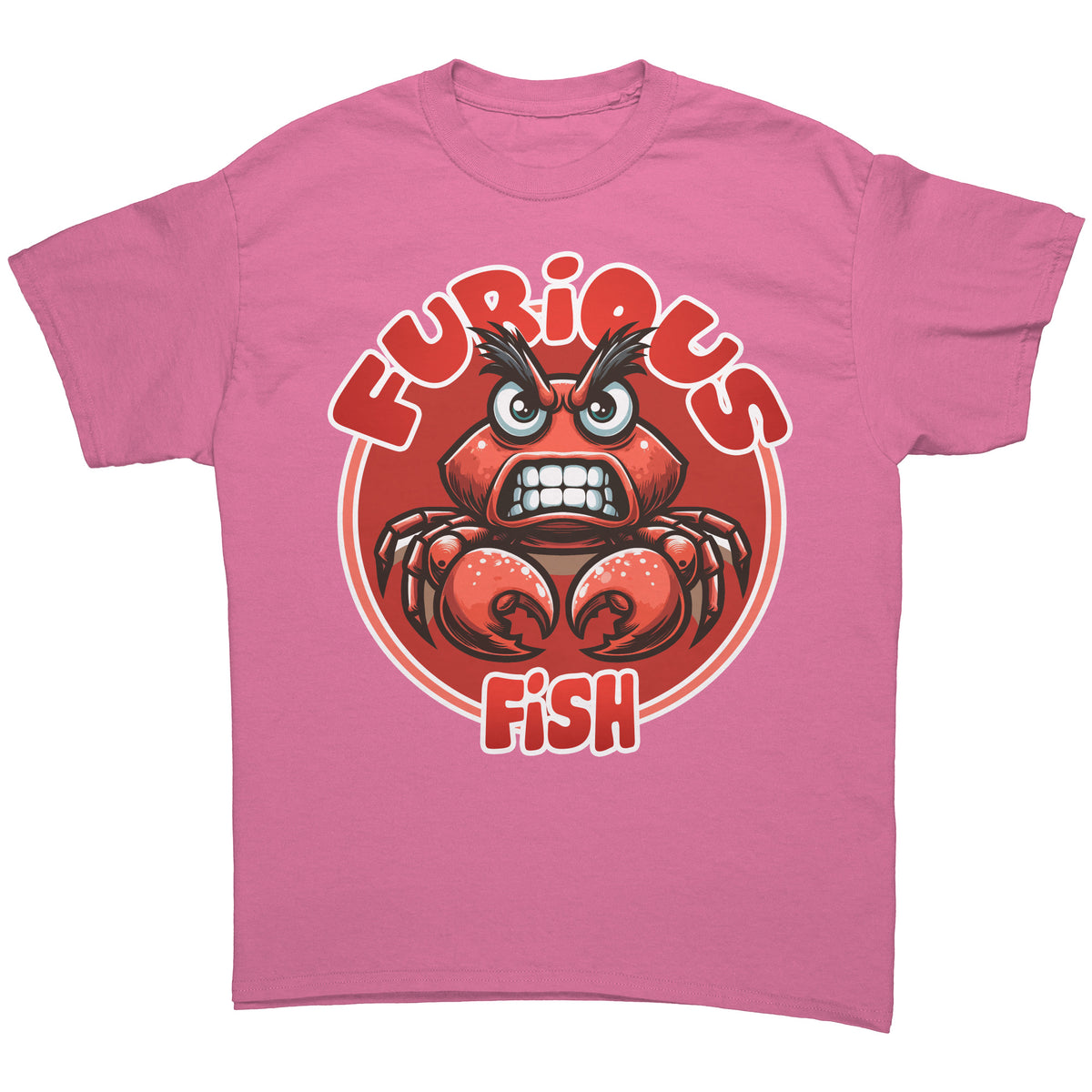 Pinchy the Crab T-Shirt – Furious Fish (Adult Unisex)