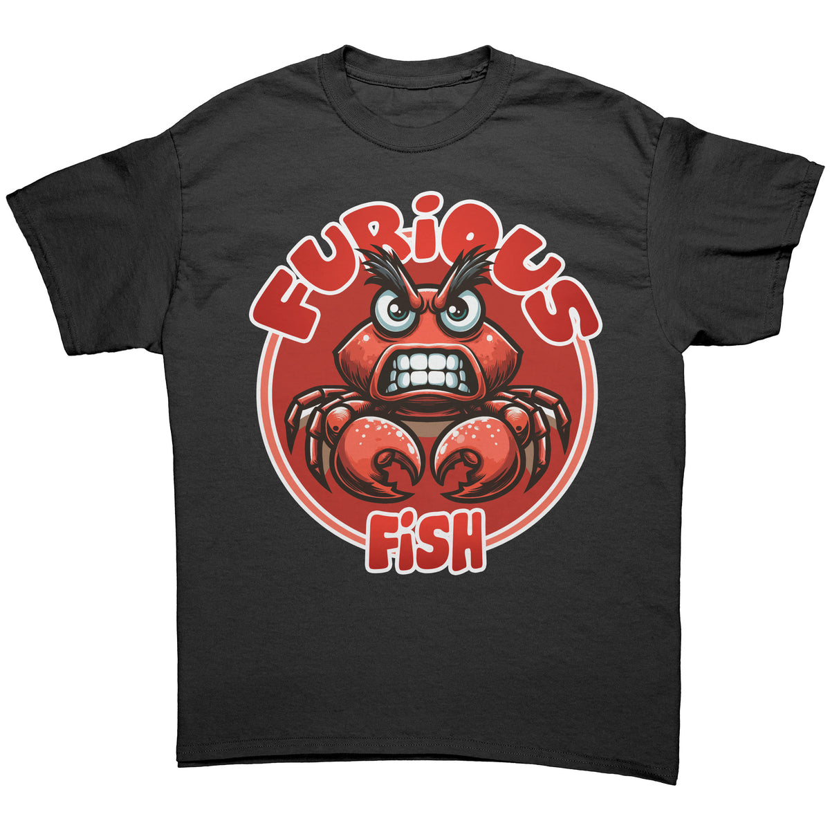 Pinchy the Crab T-Shirt – Furious Fish (Adult Unisex)