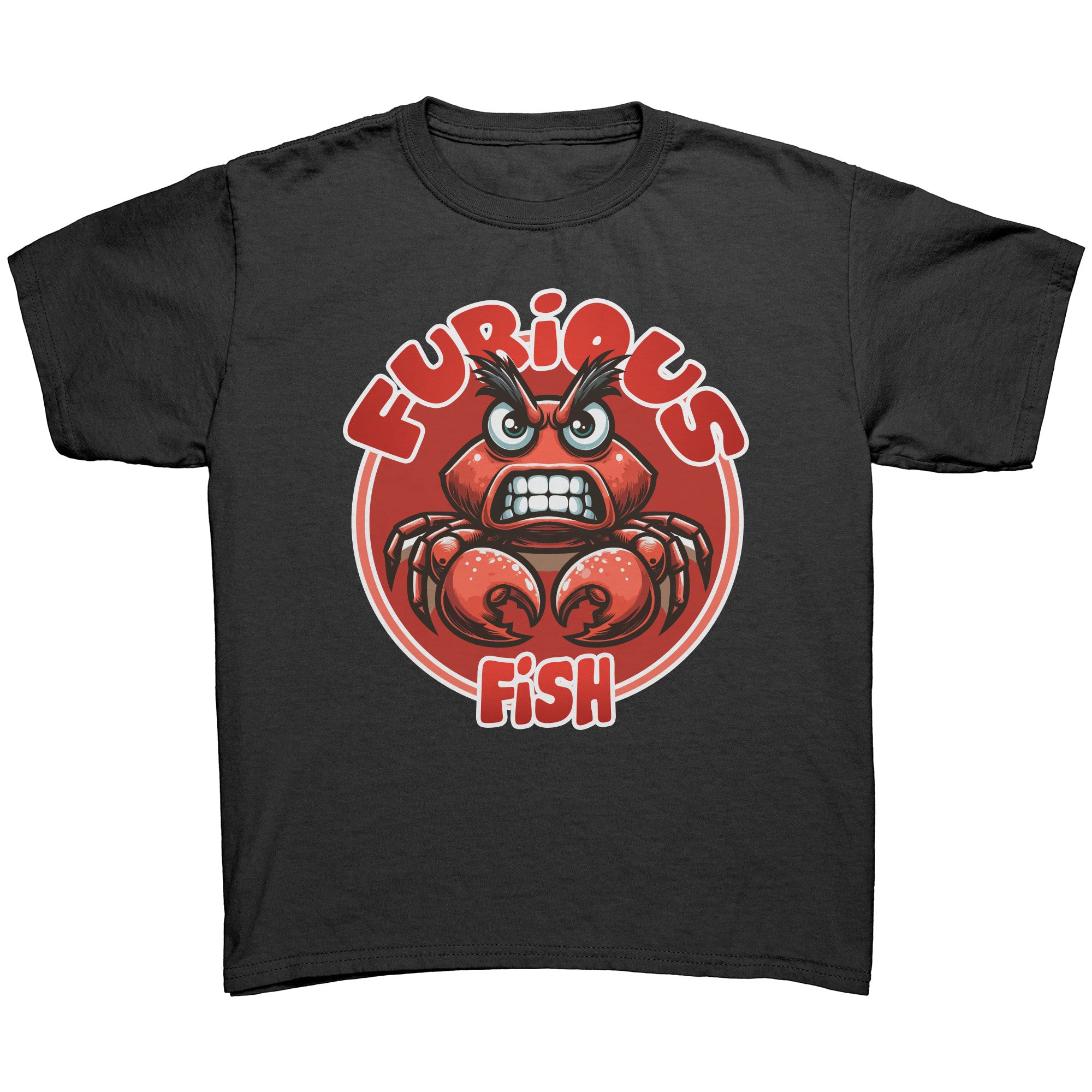 Pinchy the Crab T-Shirt – Furious Fish (Children's Unisex)