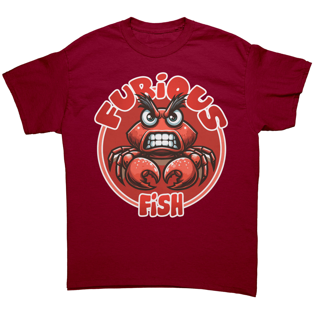 Pinchy the Crab T-Shirt – Furious Fish (Adult Unisex)