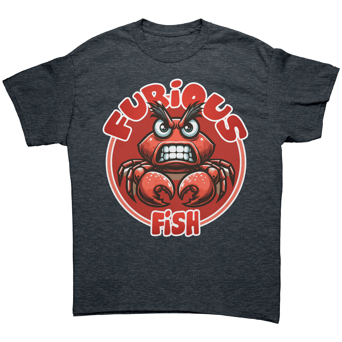 Pinchy the Crab T-Shirt – Furious Fish (Adult Unisex)