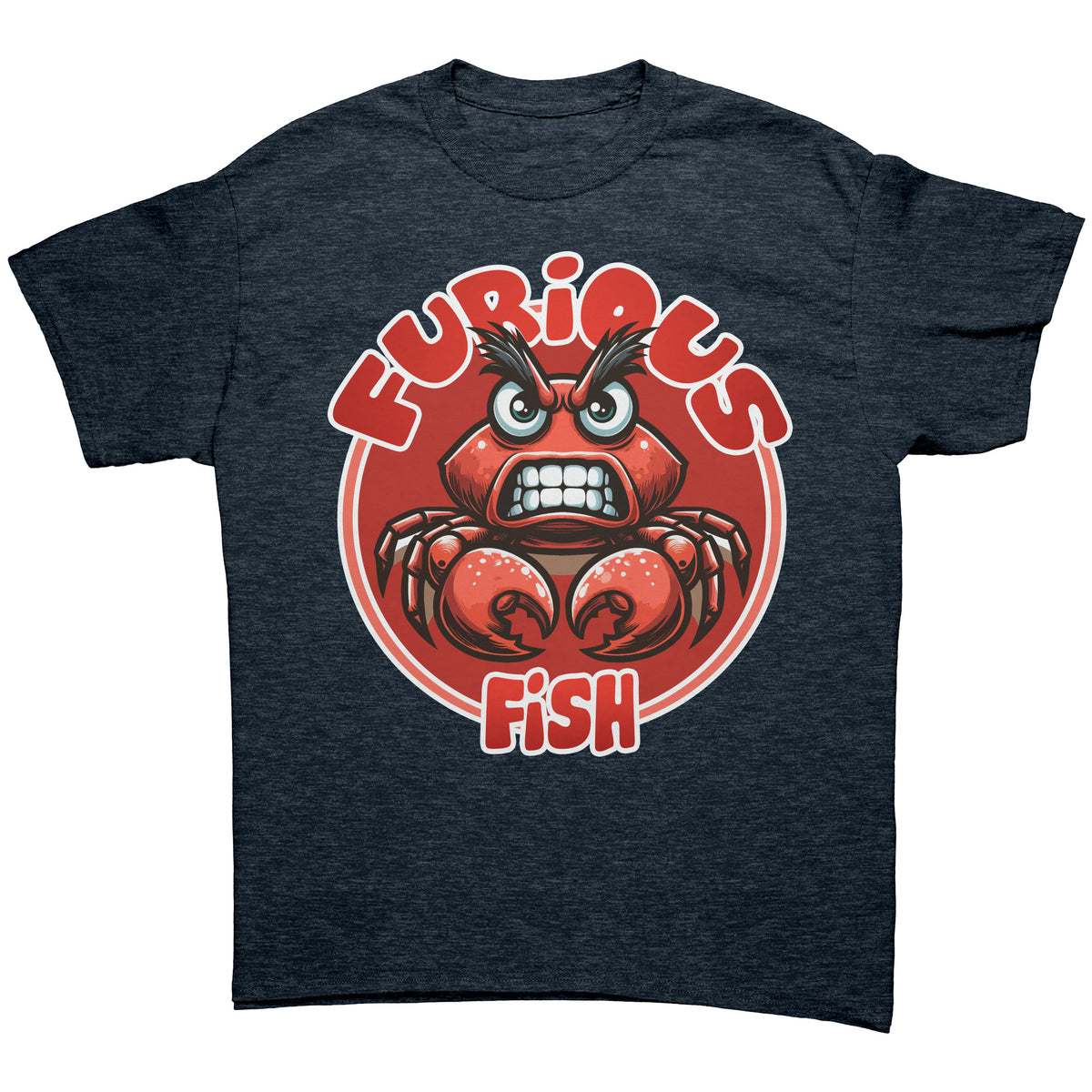 Pinchy the Crab T-Shirt – Furious Fish (Adult Unisex)
