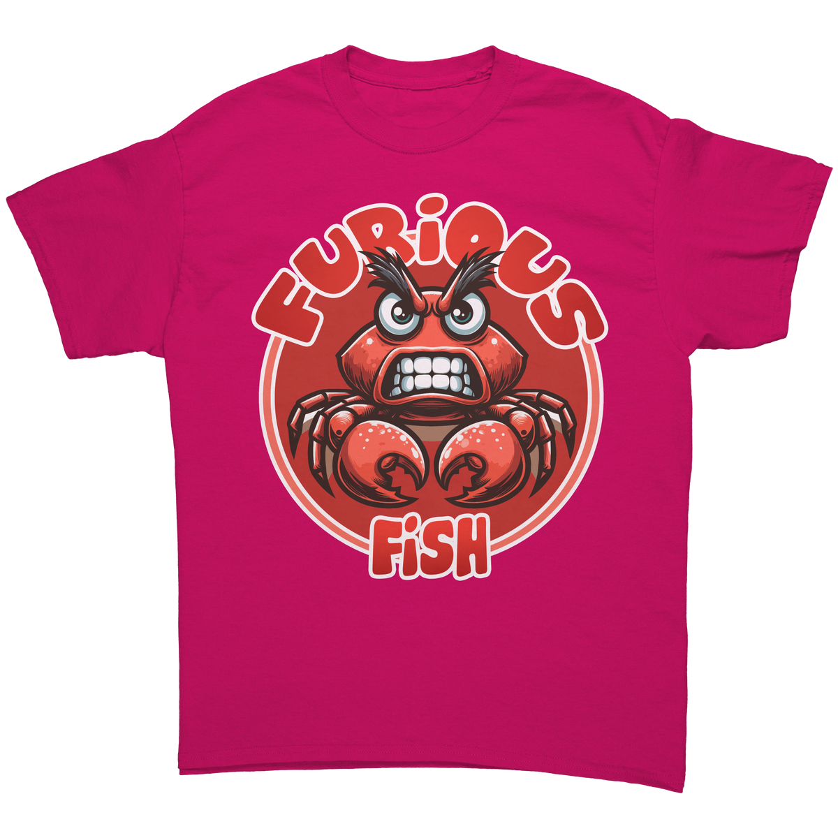 Pinchy the Crab T-Shirt – Furious Fish (Adult Unisex)